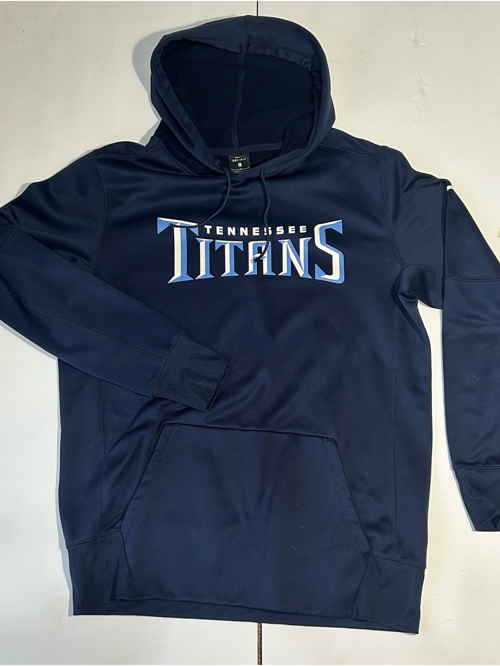 Nike Tennessee Titans Dri Fit Pullover Hoodie Men'sβ XL Navy Blue Sweatshirt - Picture 1 of 6